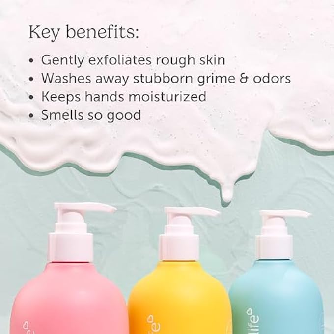 Nectar Life LIFE HAND WASH 14OZ, EXFOLIATING AND MOISTURIZING HAND SOAP WITH VOLCANIC PUMICE, JOJOBA OIL & SHEA BUTTER, OCEAN BREEZE SCENT - Image 3